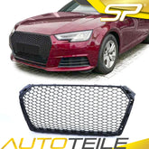 Wabengrill Kühlergrill Grill Schwarz für Audi A4 B9 8W 2015-2019